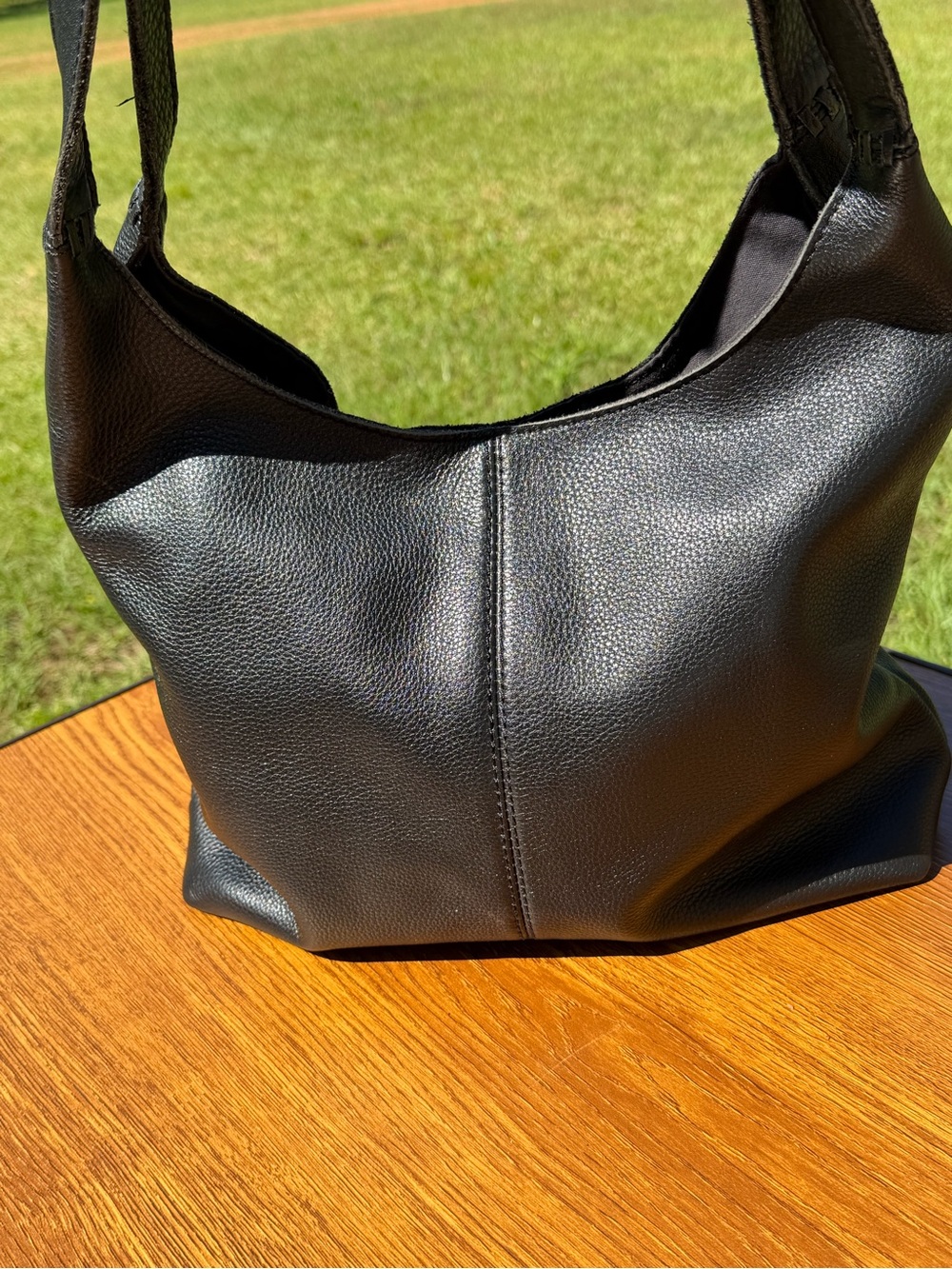The Sak Huntley Black Leather Hobo Shoulder Bag Slouchy Large - Picture 4 of 14